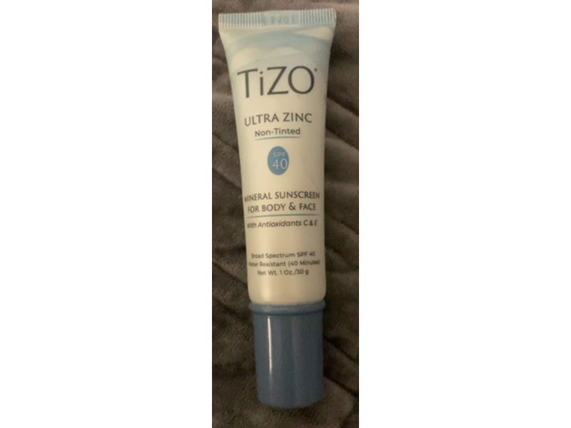 Tizo Ultra Zinc Body & Face Sunscreen Cream, SPF 40, 1 oz/30 mL