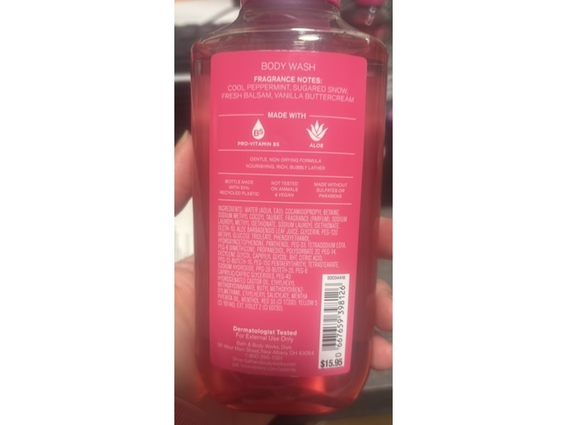 Bath & Body Works Body Wash, Twisted Pepper Mint, 10 fl oz/295 mL