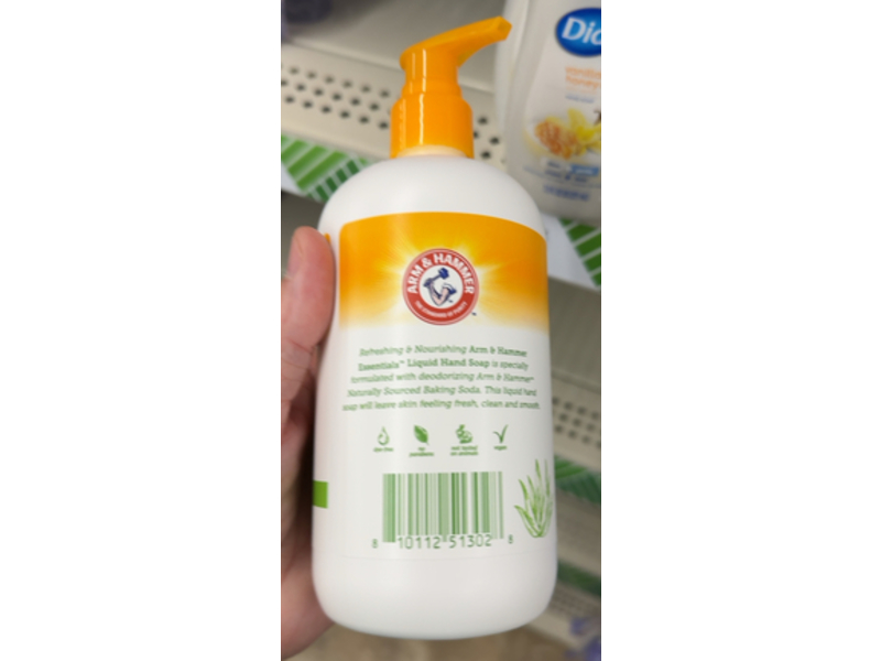 Arm & Hammer Essentials Liquid Hand Soap, Aloe Vera, 12 fl oz/355 mL