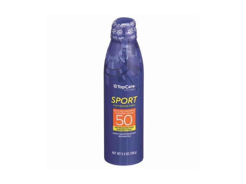 TopCare Sport Sunscreen Continuous Spray, SPF 50, 5.5 oz/156 g