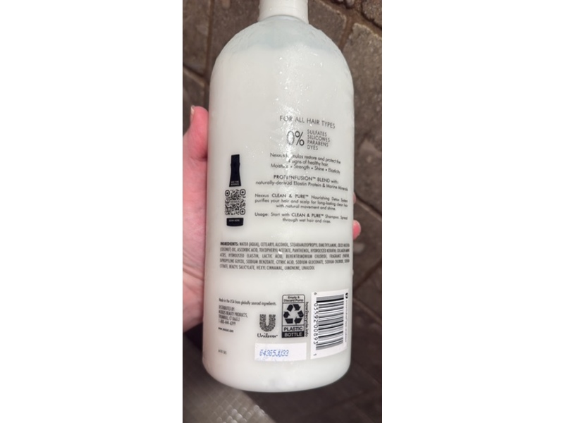 Nexxus Clean & Pure Nourishing Detox Conditioner, 32 fl oz/946 mL