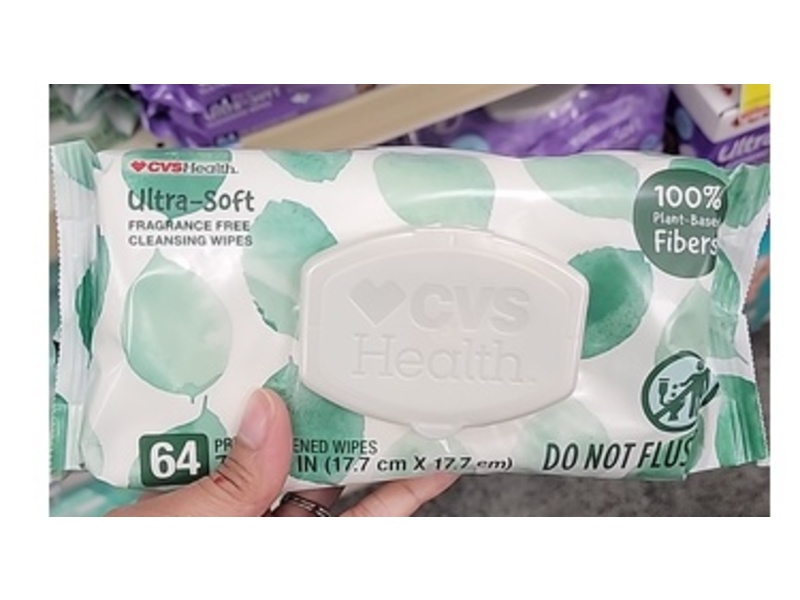 CVS Health Ultra-Soft Cleansing Wipes, 64 Count