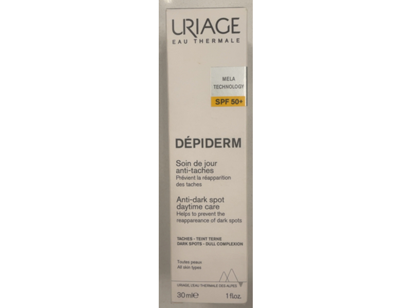 Uriage Depiderm Anti-Dark Spot Daytime Care, SPF 50+, 1 fl oz/30 mL