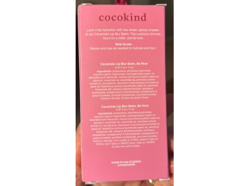 Cocokind Ceramide Lip Blur Balm Duo, Be Kind + Be Real, 0.37 fl oz/11 mL