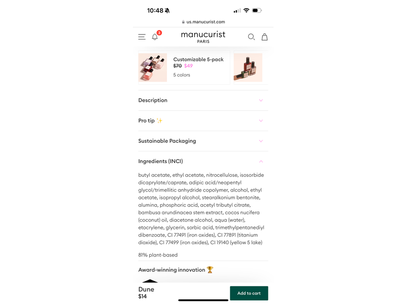 Manucurist Green Quick Dry Intense Color Nail Polish, Dune, 15 mL