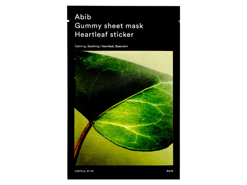Abib Gummy Sheet Mask, Heartleaf Sticker, 0.91 fl oz/27 mL