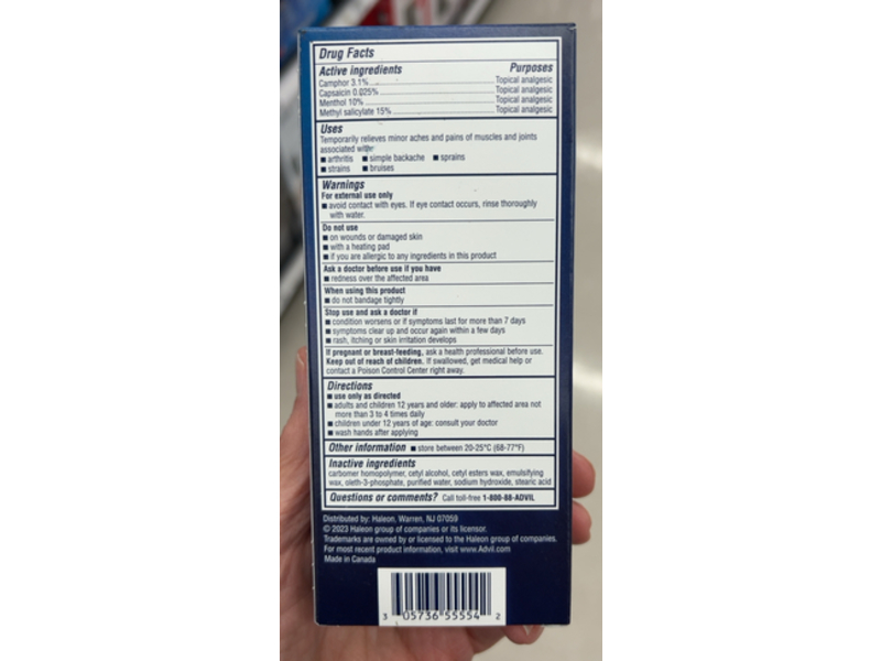 Advil Targeted Relief Pain Relieving Cream, 2.3 oz/65 g