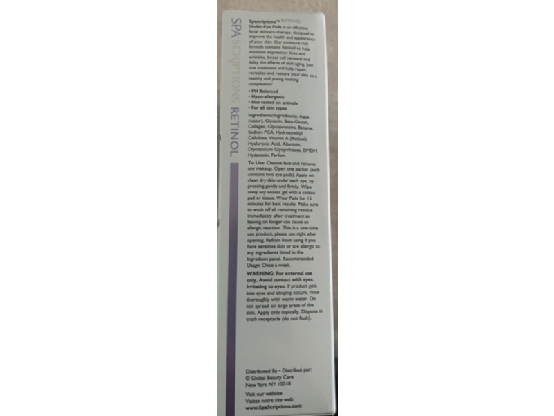 Spa Scriptions Retinol Under Eye Pads, 5 Pairs