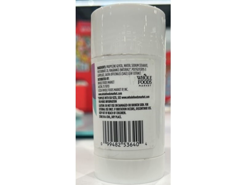 365 By Whole Foods Market Deodorant, Lavender Sage Scented, 2.25 oz/63.8 g