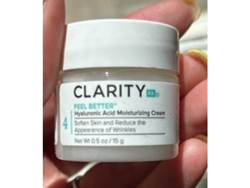 ClarityRx Feel Better Moisturizing Cream, Hyaluronic Acid, 0.5 oz/15 g