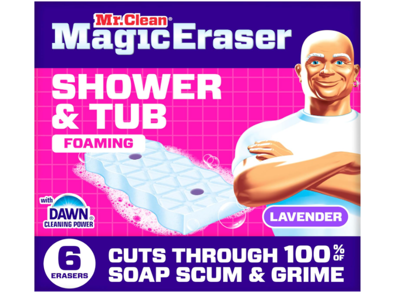 Mr. Clean Magic Eraser Shower & Tub Foaming Cleaner, Lavender, Pack Of 6