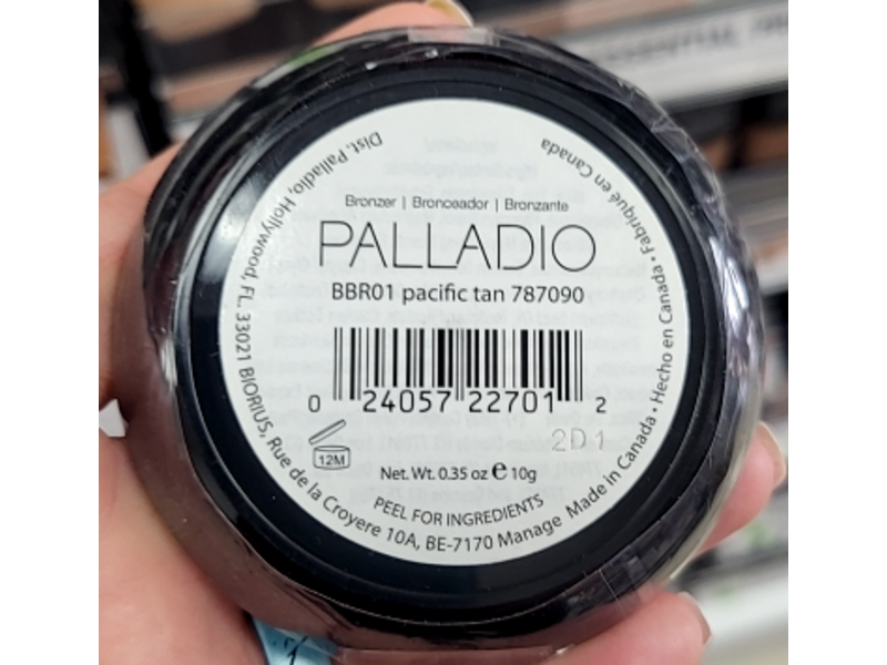 Palladio Baked Bronzer, Pacific Tan, 0.35 oz/10 g