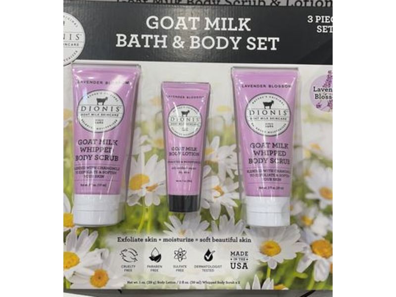 Dionis Goat Milk Bath & Body Set, Lavender Blossom