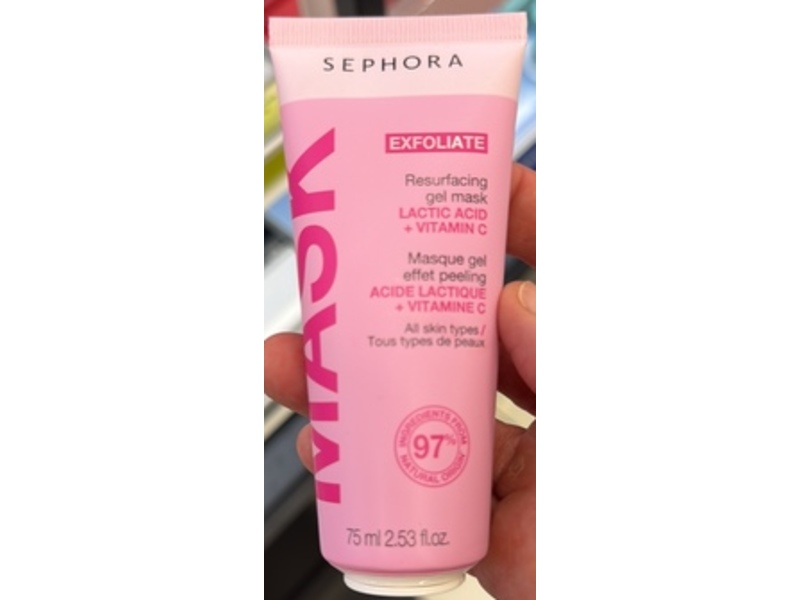 Sephora Resurfacing Gel Mask, Lactic Acid+Vitamin C, 2.53 fl oz/75 mL