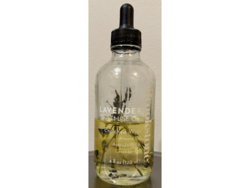 Brookstone Lavender Multi Use Oil, Almond Oil + Avocado Oil & Lavender Oil, 4 fl oz/120 mL