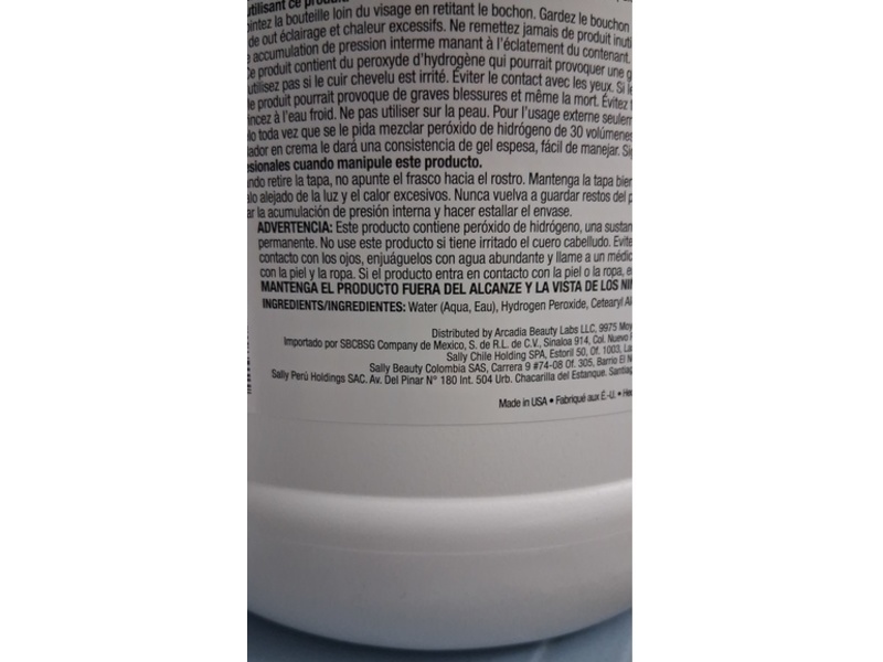 Salon Care 30 Volume Creme Developer, 128 fl oz/3.78 L