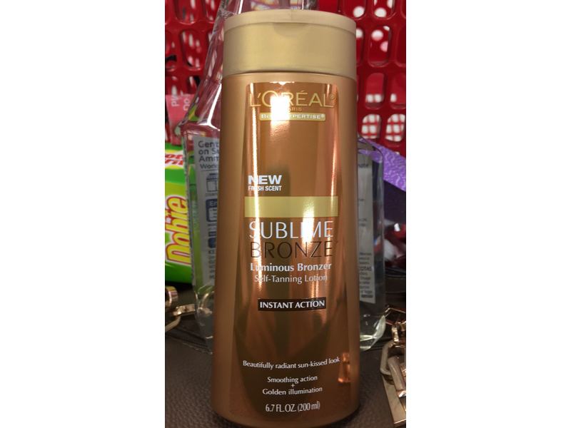 L'Oreal Sublime Bronze Luminous Bronzer Self Tanning Lotion, 6.7 fl oz