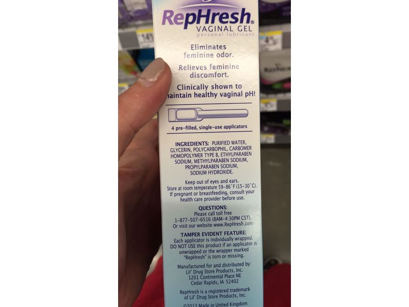 Revaginal RepHresh Vaginal Gel -- 4 Applications Ingredients and Reviews