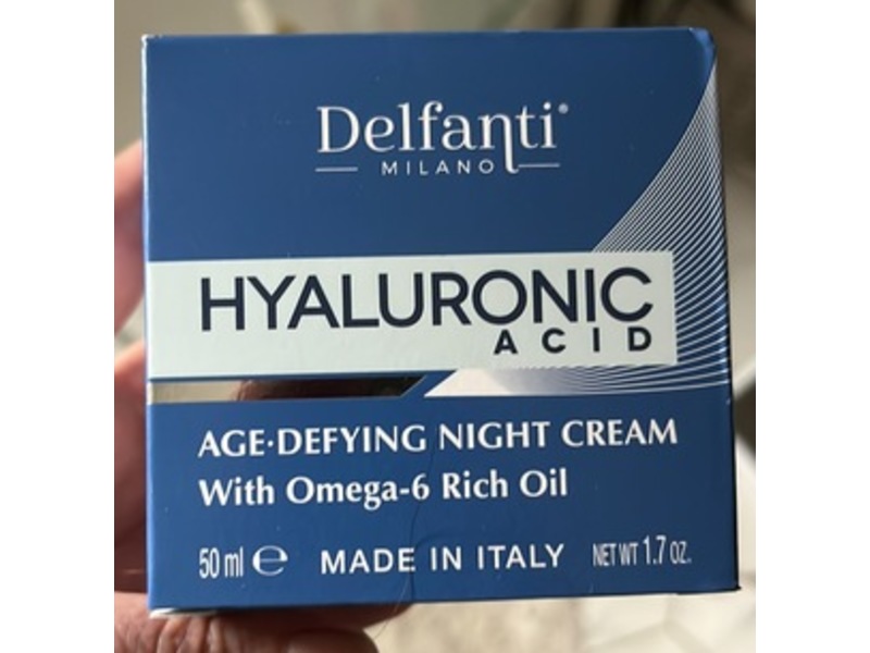Delfanti Milano Age Defying Night Cream, Hyaluronic Acid, 1.7 fl oz/50 mL