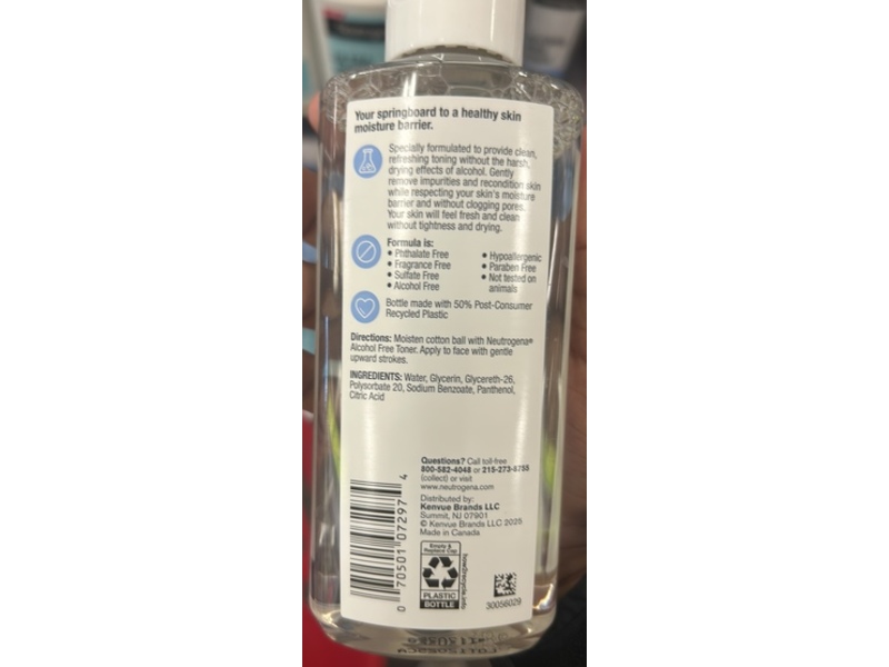 Neutrogena Alcohol Free Toner, 8 fl oz/ 236 mL