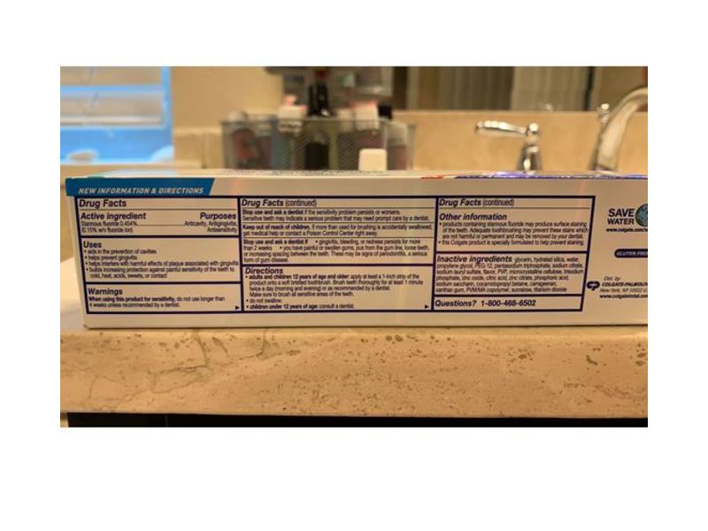 Colgate Advanced Whitening Ingredients
