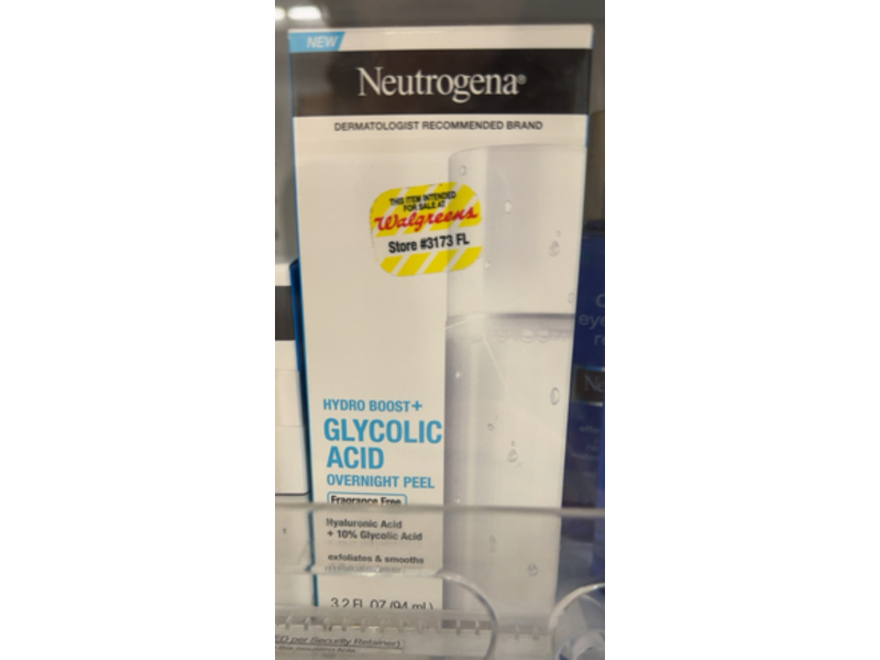 Neutrogena Hydro Boost + Overnight Peel, Hyaluronic Acid + 10% Glycolic Acid, 3.2 fl oz/94 mL