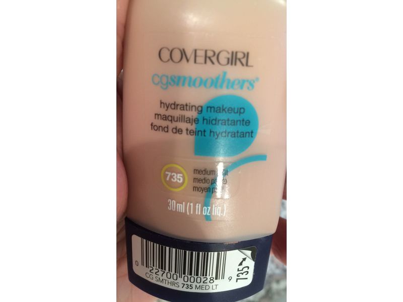 CoverGirl Smoothers Hydrating Foundation, 735 Medium Light, 1 fl oz/30 mL