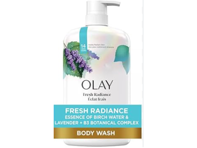 Olay Fresh Outlast Purifying Body Wash, Birch & Lavender, 30 fl oz/ 887 mL