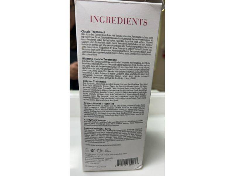 Cezanne Keratin Smoothing Treatment Kit