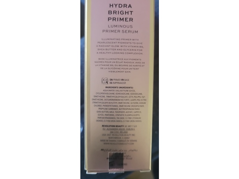 Revolution Pro Hydra Bright Primer, 1.01 fl oz/30 mL