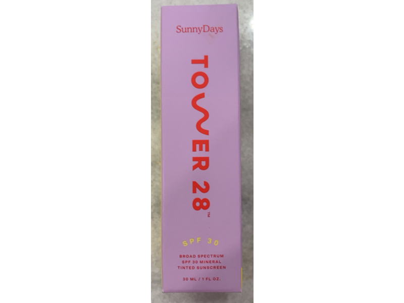 Tower 28 SunnyDays SPF 30 Mineral Tinted Sunscreen, 25 Ocean Park, 1 fl oz/30 mL