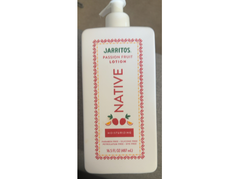 Native Jarritos Moisturizing Lotion, Passion Fruit, 16.5 fl oz/487 mL