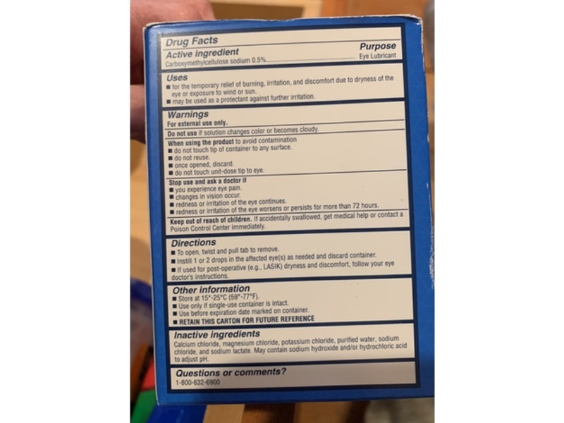 Kroger Sterile Moisturizing Lubricant Eye Drops, 0.01 fl oz/0.4 mL, 30 Count
