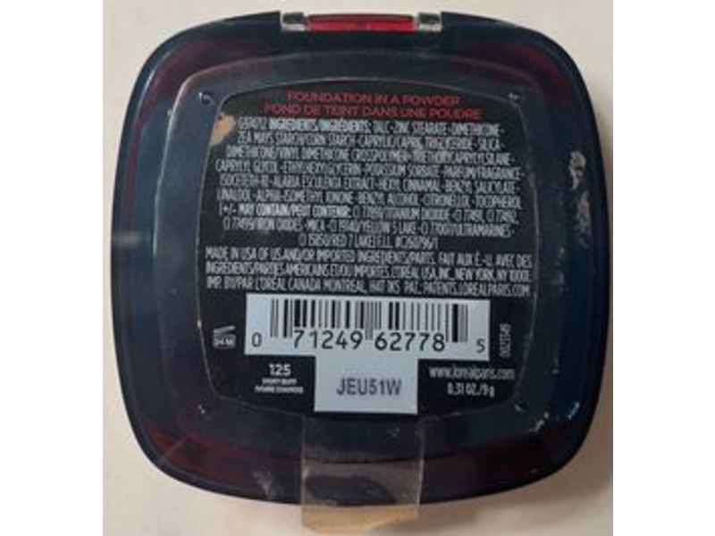 L'Oreal Paris Infallible Foundation In A Powder, 125 Ivory Buff, 0.31 oz/9 g