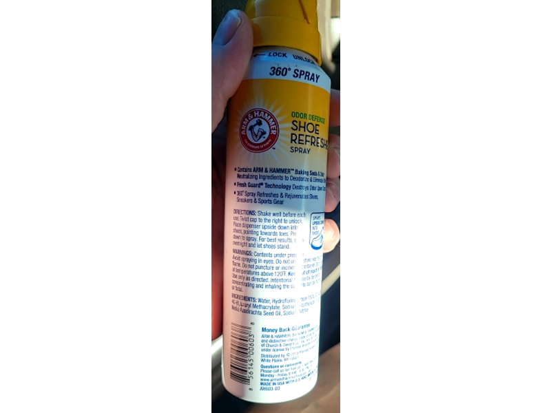 Arm & Hammer Odor Defense Shoe Refresher Spray, 4 oz/113 g