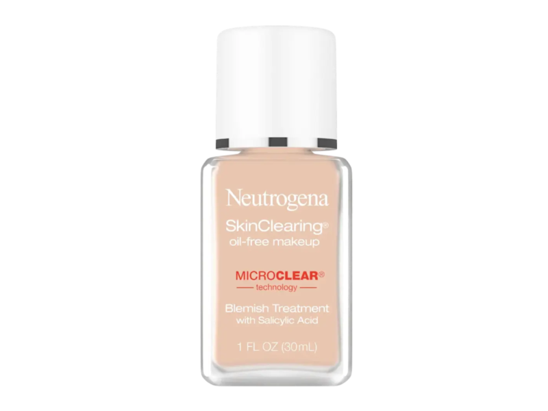 Neutrogena Skin Clearing Makeup, 90 Warm Beige, 1 fl oz/30 mL