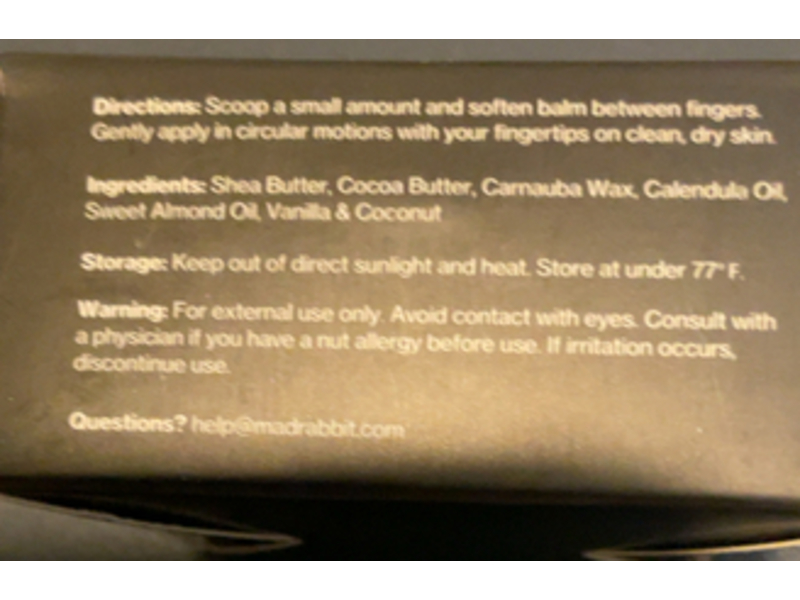 Mad Rabbit Tattoo care Cream, Vanilla Coconut, 2.08 oz