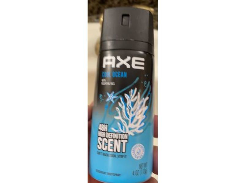 AXE Body Spray Deodorant, Cool Ocean, 4 oz/113 g