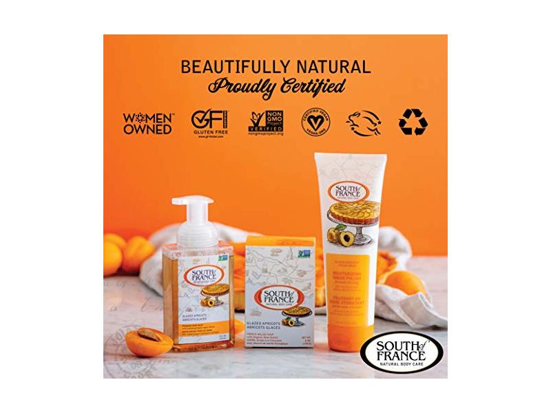 South of France Natural Body Care Glazed Apricots Foaming Hand Wash 8 oz Pump Bottle