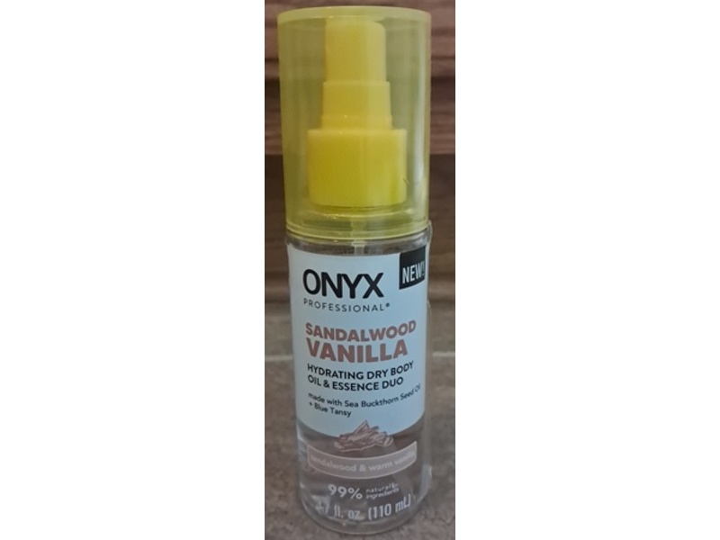 Onyx Professional Hydrating Dry Body Oil & Essence Duo, Sandalwood Vanilla, 3.7 fl oz/110 mL