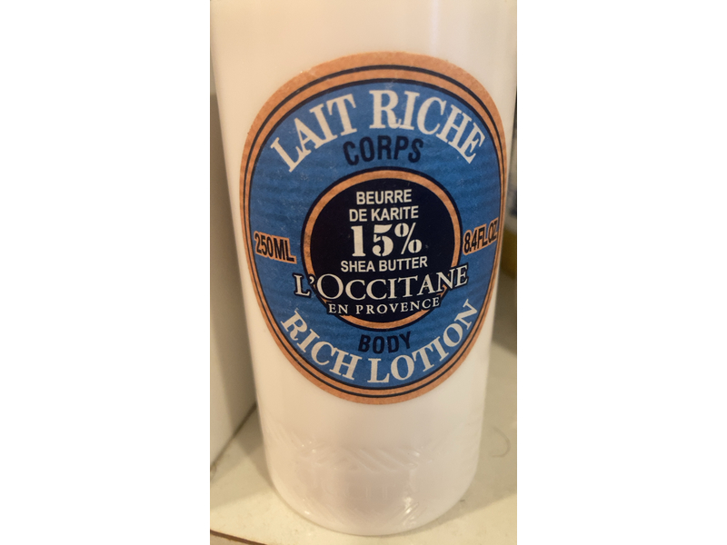 L'Occitane En Provence Body Rich Lotion, 8.4 fl oz/250 mL