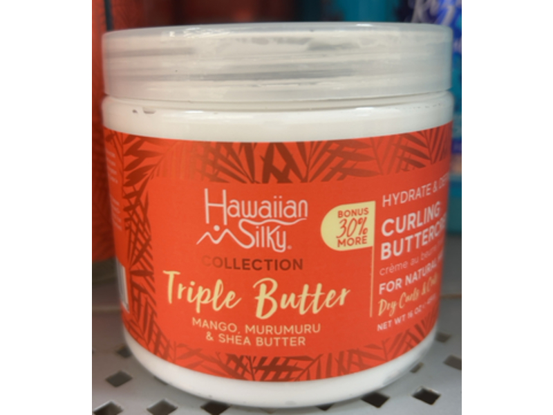 Hawaiian Silky Hydrate & Define Curling Butter Creme , Mango + Murumuru & Shea Butter, 16 oz/454 g