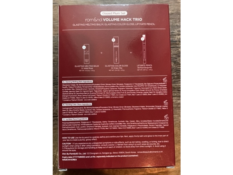 Rom&nd Volume Hack Trio Set, Glazed Plum