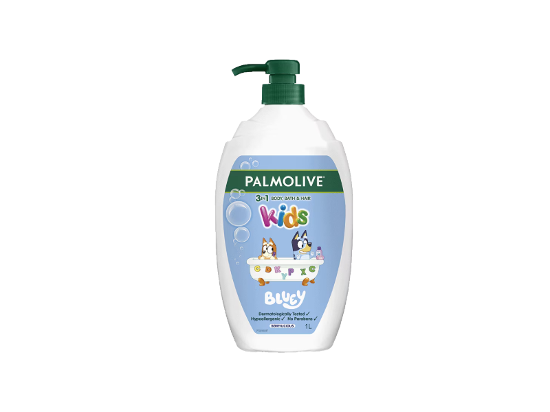 Palmolive Kids Bluey 3 In 1 Body Bath & Hair Wash, Berrylicious, 1 L