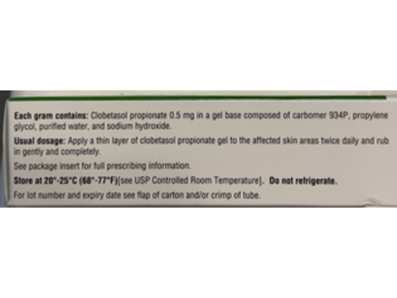 Clobetasol Propionate Gel 0.05%, 30 g Taro (RX)