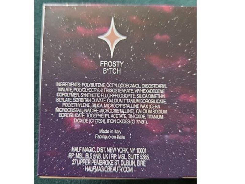 Half Magic Drip Glitter Lip Gloss, Frosty B*tch, 0.10 fl oz/1.90 mL