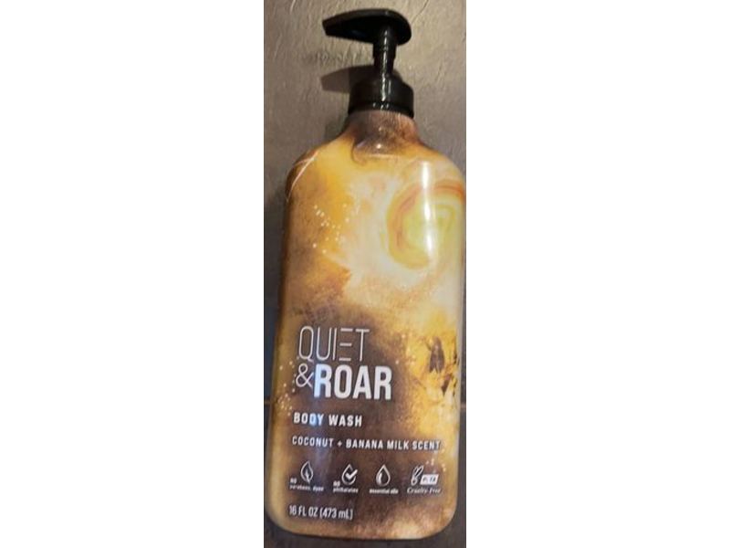 Quiet & Roar Body Wash, Coconut + Banana Milk Scent, 16 fl oz/473 mL