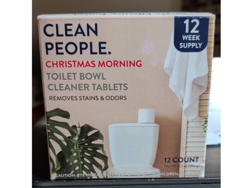Clean People Toilet Bowl Cleanser Tablets, Christmas Morning, 6.3 oz/180 g, 12 Count