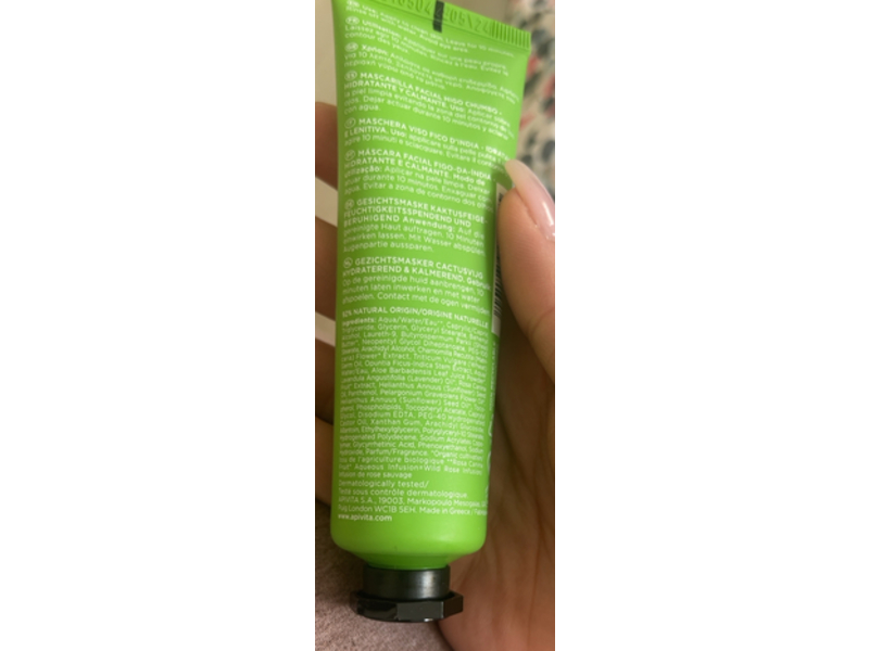 Apivita Face Mask Prickly Pear, 1.69 fl oz/50 mL