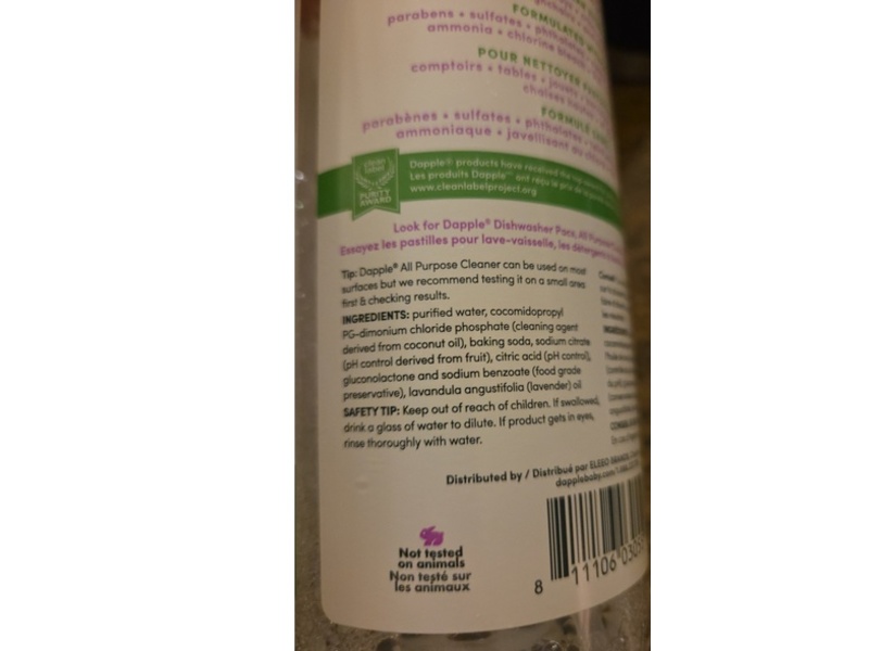 Dapple Baby All Purpose Cleaner, Lavender, 30 fl oz/887 mL